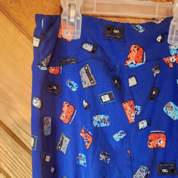 Lularoe blue retro electronics Womens leggings One size - Picture 8 of 9